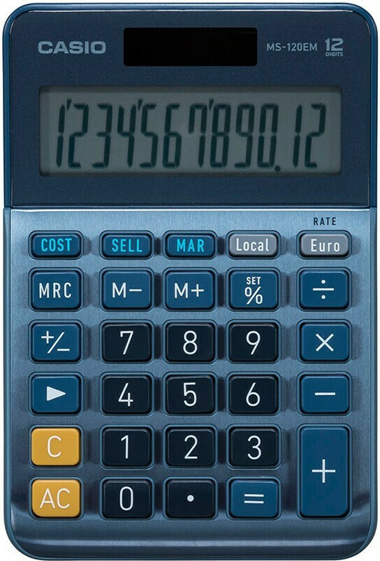 Casio Αριθμομηχανή Λογιστική 12 Ψηφίων σε Μπλε Χρώμα - Image 6