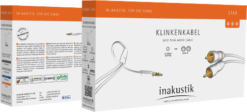 Inakustik Καλώδιο 3.5mm male - RCA male Λευκό 3m (00310003) - Image 2