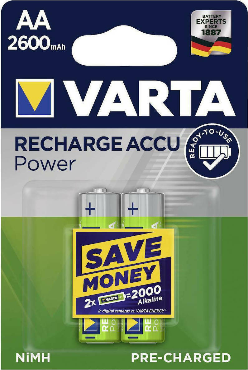 Varta Recharge Accu Power AA 2600mAh 1.2V 2τμχ - Image 2