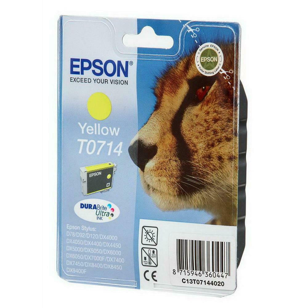 Epson T0714 Γνήσιο Μελάνι Εκτυπωτή InkJet Κίτρινο (C13T07144012 C13T07144011) - Image 3