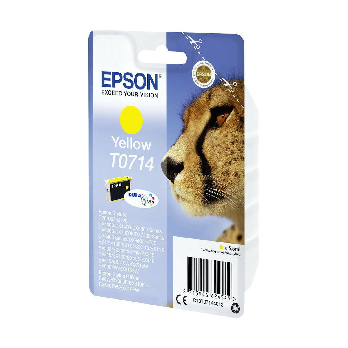 Epson T0714 Γνήσιο Μελάνι Εκτυπωτή InkJet Κίτρινο (C13T07144012 C13T07144011) - Image 2