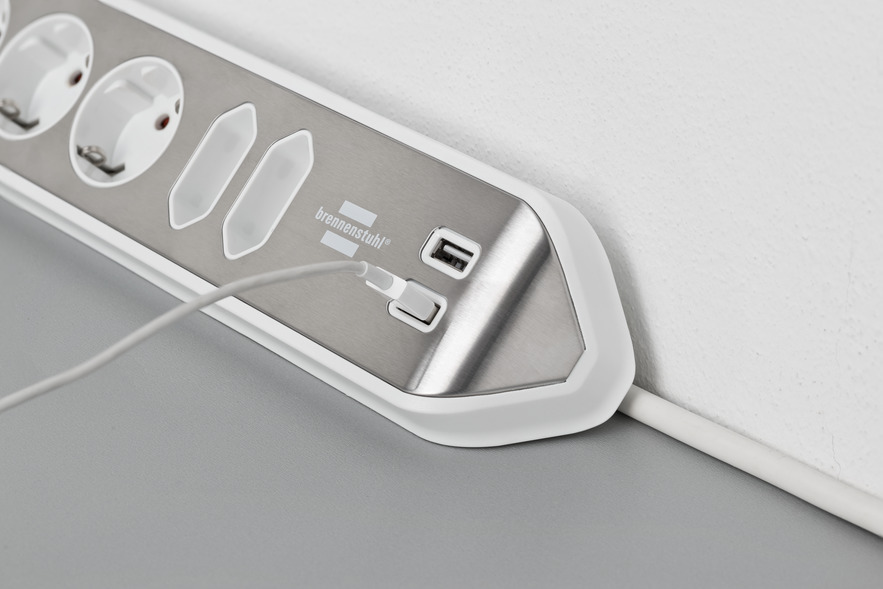 Brennenstuhl Πολύπριζο 6 Θέσεων με 2 USB-A και Καλώδιο 2m Ασημί - Image 14