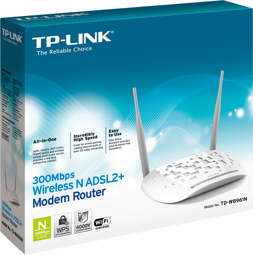 TP-LINK TD-W8961N ADSL2+ Ασύρματο Modem Router - Image 7