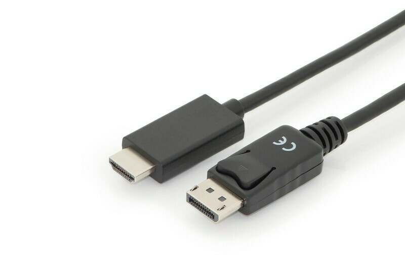 Digitus Cable DisplayPort male - HDMI male 3m Μαύρο (AK-340303-030-S)