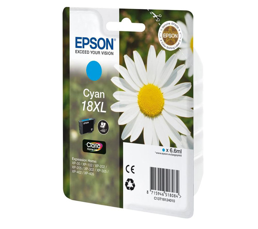 Epson 18XL Γνήσιο Μελάνι Εκτυπωτή InkJet Κυανό (C13T18124010 C13T18124012) - Image 2