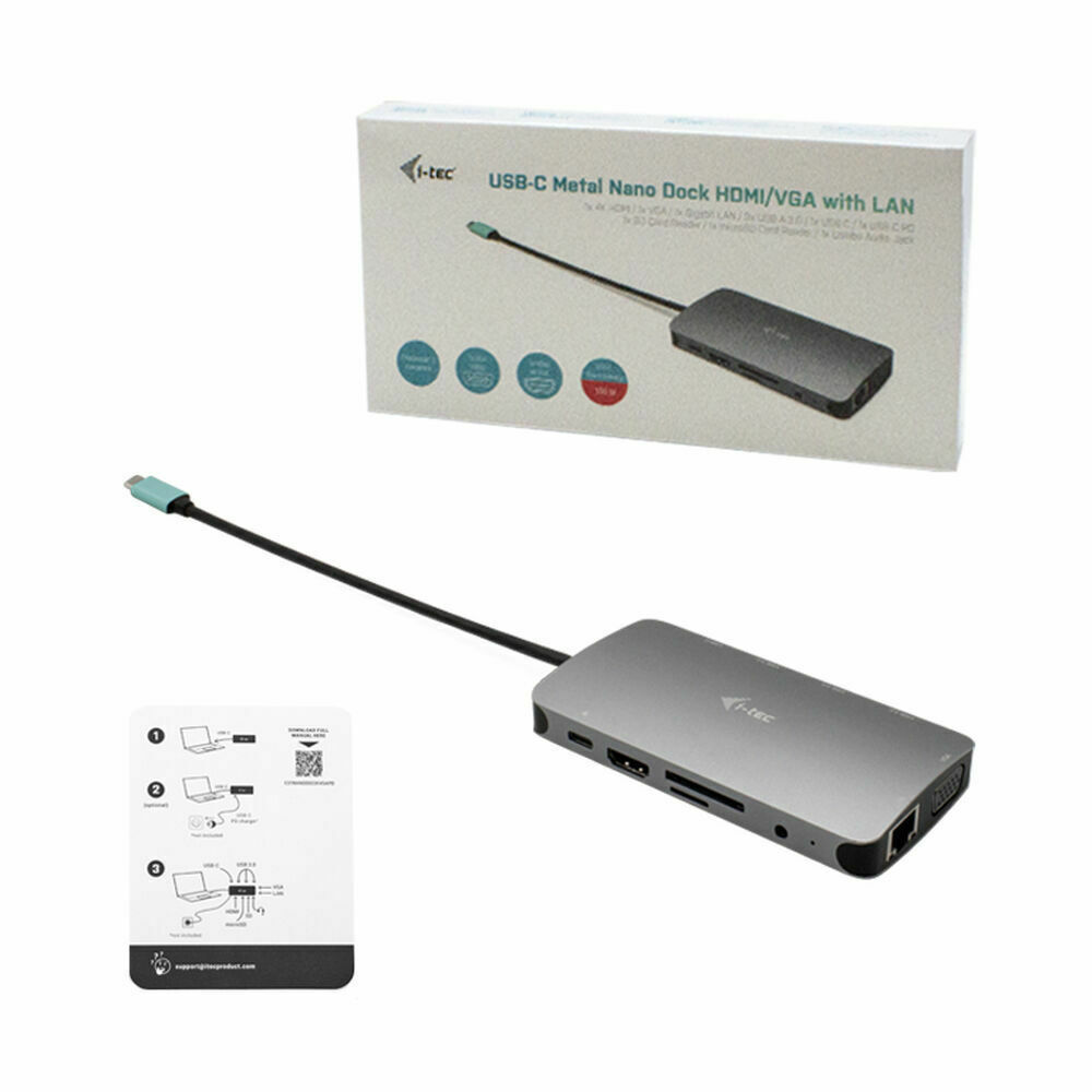 i-tec USB-C Docking Station με 4K PD Ethernet (C31NANODOCKVGAPD) - Image 7