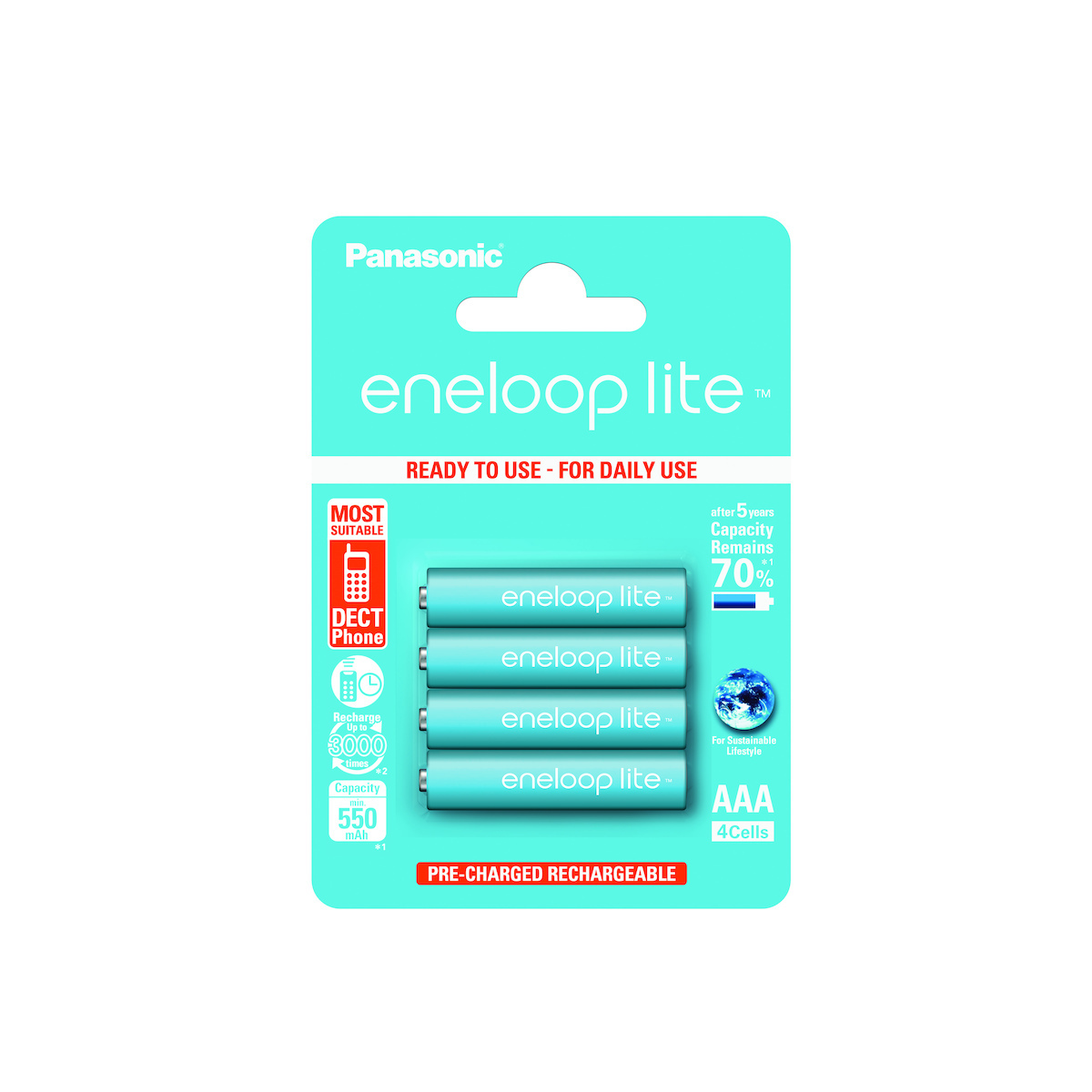 Panasonic Eneloop Lite AAA 550mAh 1.2V 4τμχ - Image 6