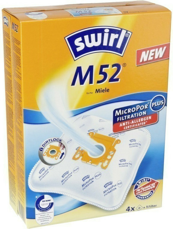 Swirl M52 Σακούλες Σκούπας 4τμχ Συμβατή με Σκούπα Miele - Image 2