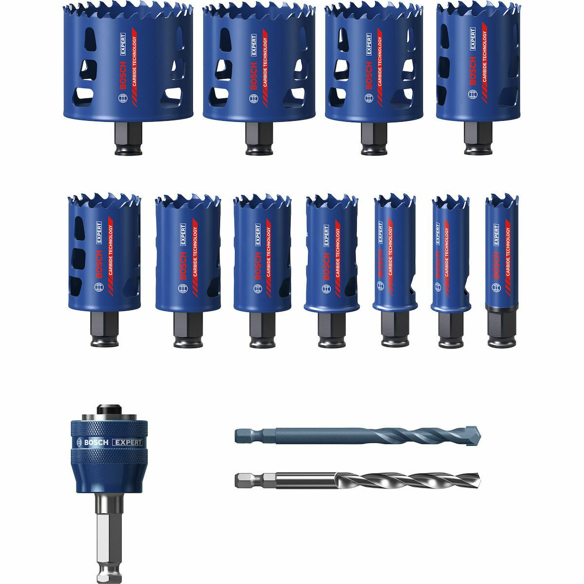Bosch Σετ Ποτηροπρίονα Expert Tough Material με Διάμετρο από 1mm έως 76mm για Ξύλο και Μέταλλο
