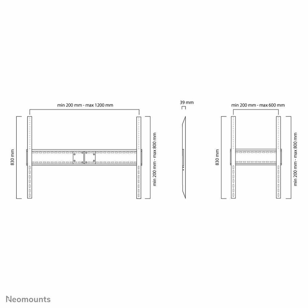 Newstar LFD-W1500 Επιτοίχια έως 100" και 150kg - Image 3