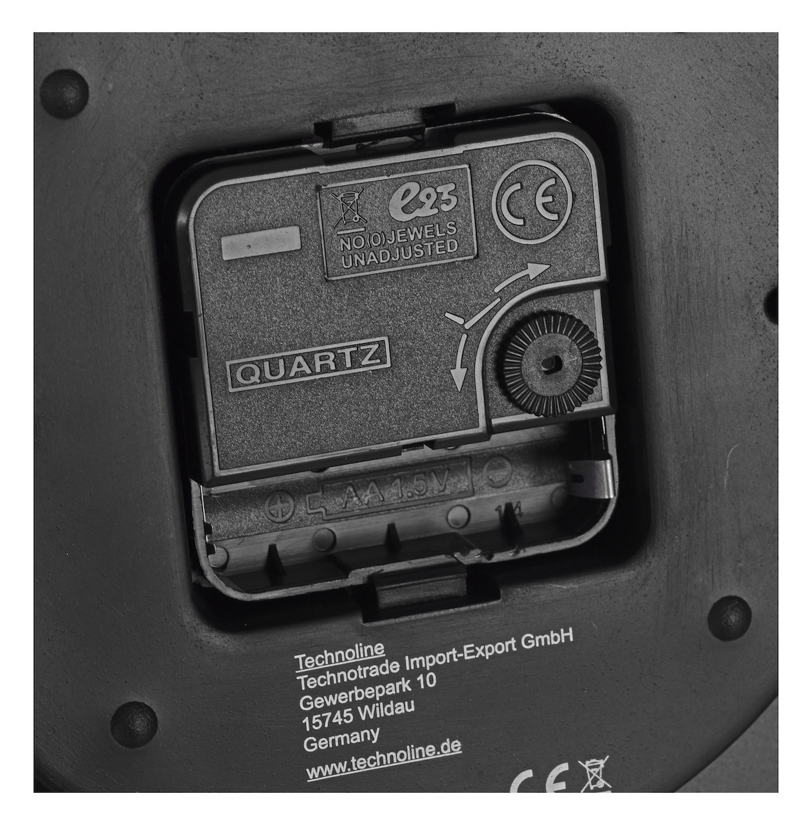 Technoline WT 600 BL Ρολόι Τοίχου Κεραμικό Μαύρο Ø25cm - Image 4