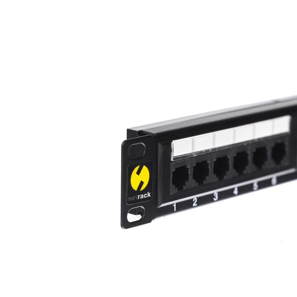Netrack Patch Panel για Rack 1U cat5e Μαύρο