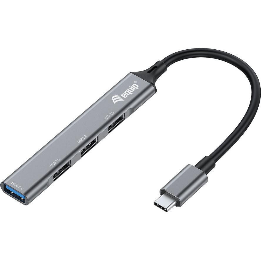 Equip USB 3.0 Hub 4 Θυρών με σύνδεση USB-C Γκρι