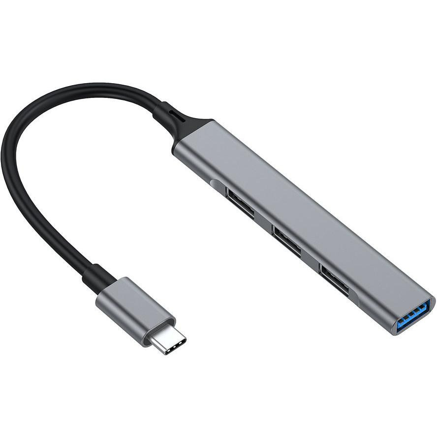Equip USB 3.0 Hub 4 Θυρών με σύνδεση USB-C Γκρι - Image 2
