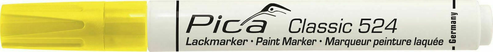 Pica Classic 524 Ανεξίτηλος Μαρκαδόρος 4mm Κίτρινος