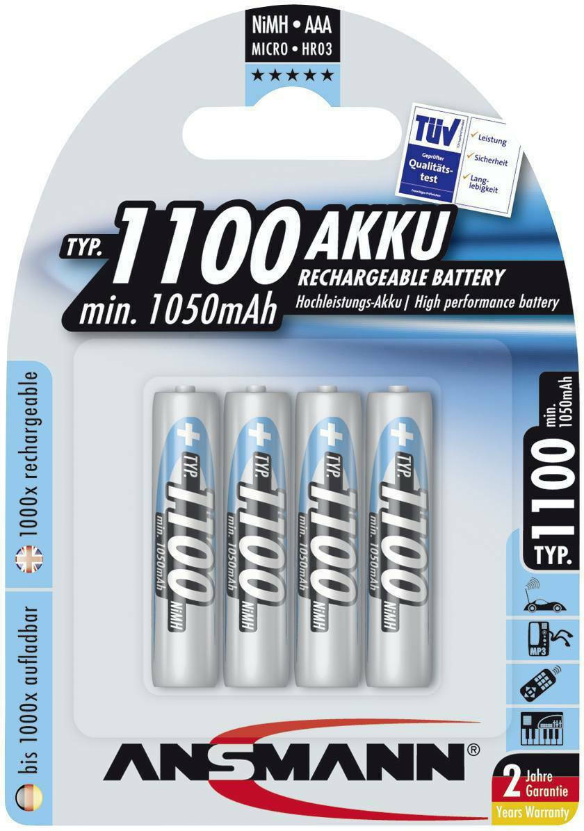 Ansmann AAA 1100mAh 1.2V 4τμχ