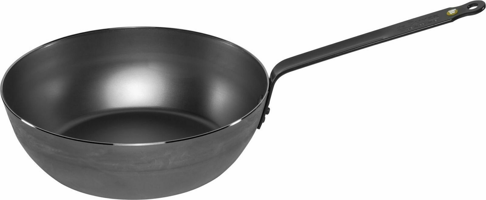 De Buyer Mineral B Country Fry Pan Wok από Ανθρακούχο Χάλυβα