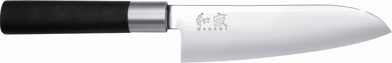 Kai Wasabi Black Μαχαίρι Santoku από Ανοξείδωτο Ατσάλι 16.5cm 6716S