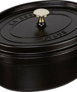 Staub Oval Cocotte Βαθιά Κατσαρόλα από Μαντέμι 4.2lt / 29cm Black