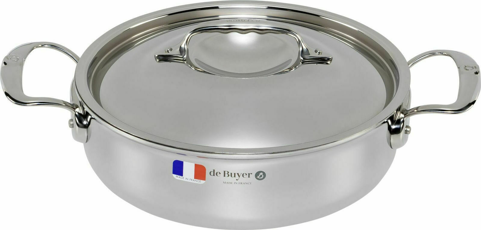 De Buyer Affinity Ανοξείδωτη Ρηχή Κατσαρόλα 2.5lt / 24cm 3741.24