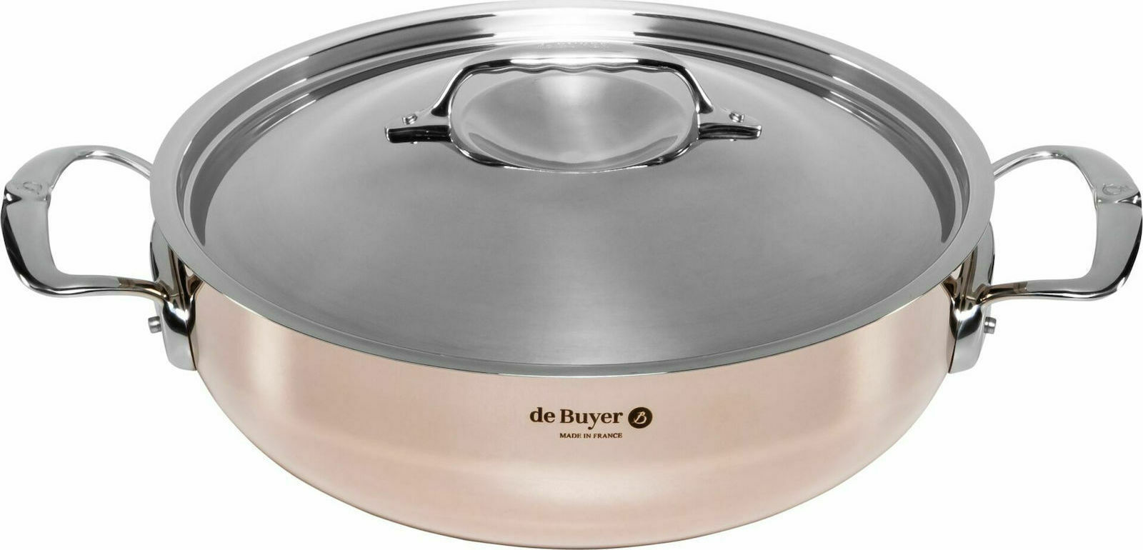De Buyer Prima Matera Ανοξείδωτη Ρηχή Κατσαρόλα 4.9lt / 28cm