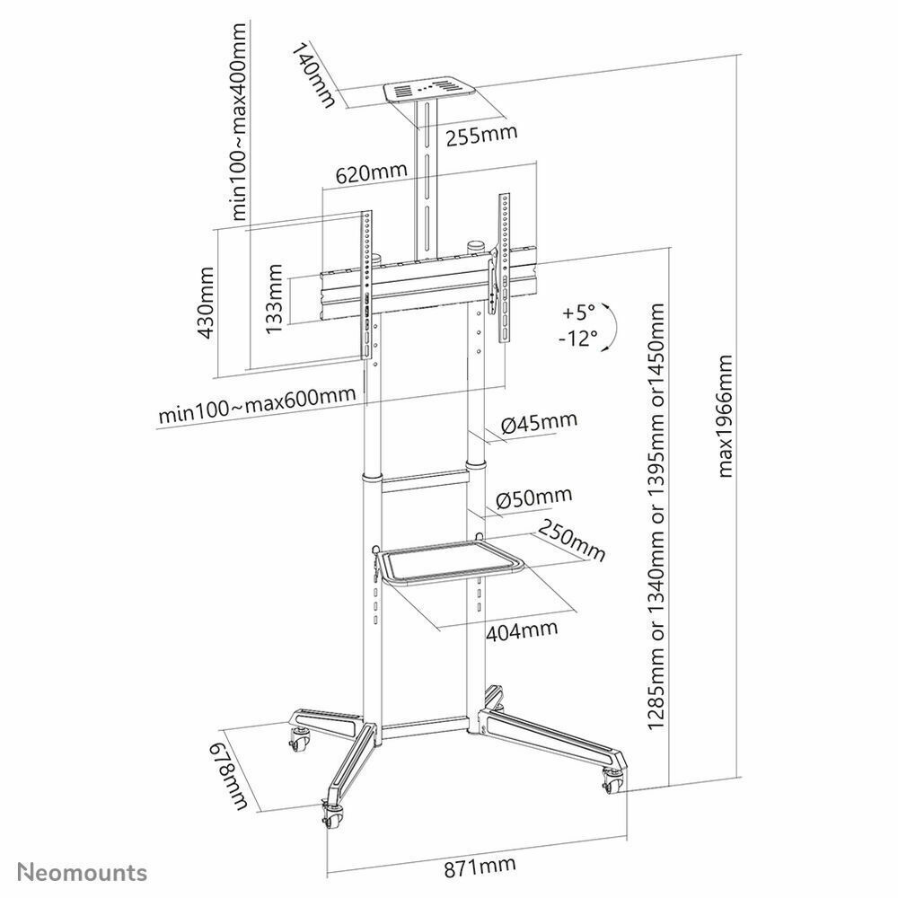 Neomounts FL50-550BL1 Βάση Τηλεόρασης Δαπέδου έως 70" και 50kg - Image 6
