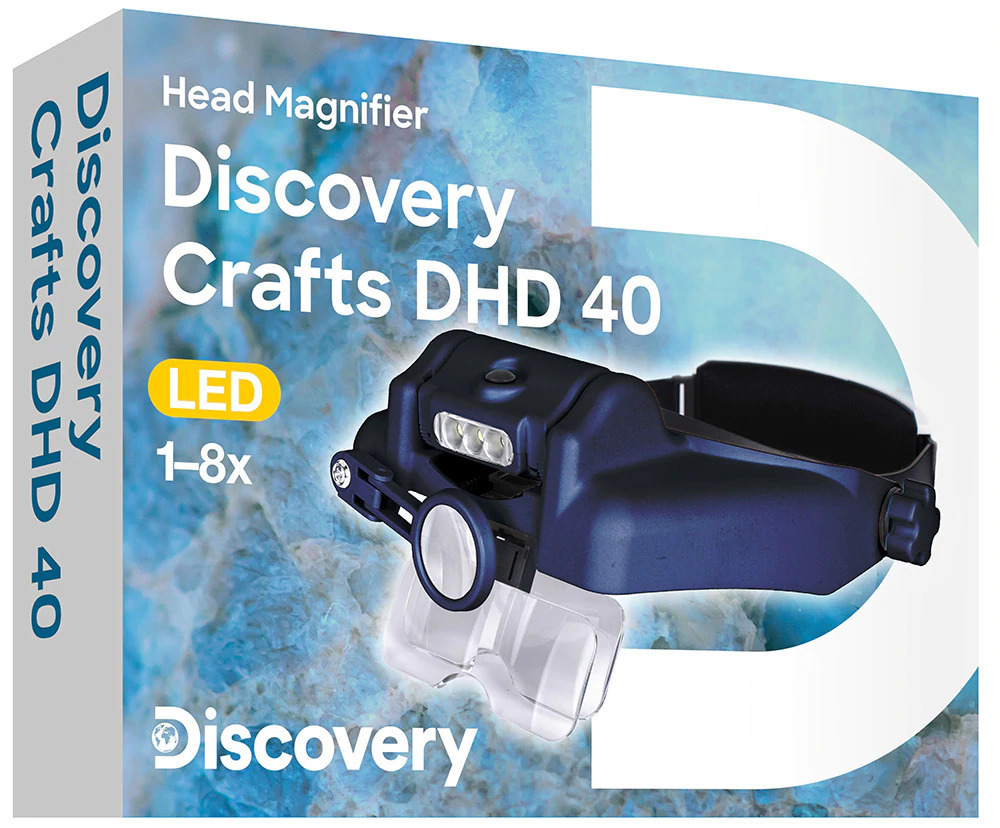 Discovery DHD 40 Γυαλιά / Μάσκα Εργασίας Μεγεθυντικά με Διάφανους Φακούς και Led Φως 5τμχ - Image 8