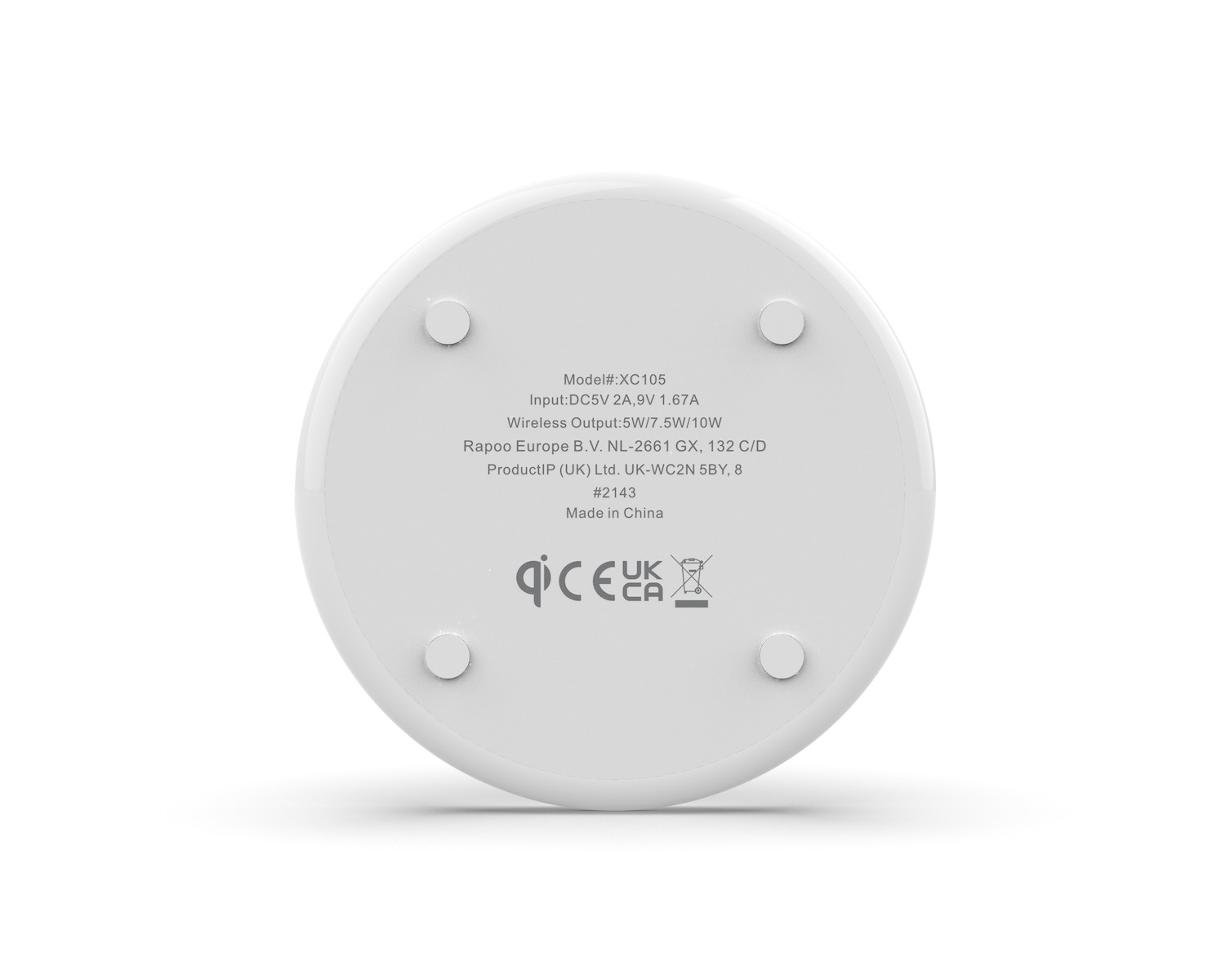 Rapoo Ασύρματος Φορτιστής (Qi Pad) 10W Λευκός (XC105) - Image 7