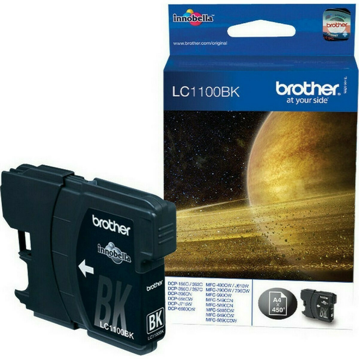 Brother LC1100 Γνήσιο Μελάνι Εκτυπωτή InkJet Μαύρο (LC-1100BK)