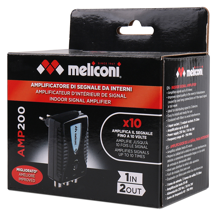 Meliconi AMP 200 Ενισχυτής Γραμμής Εσωτερικός Ψηφιακός - Image 2