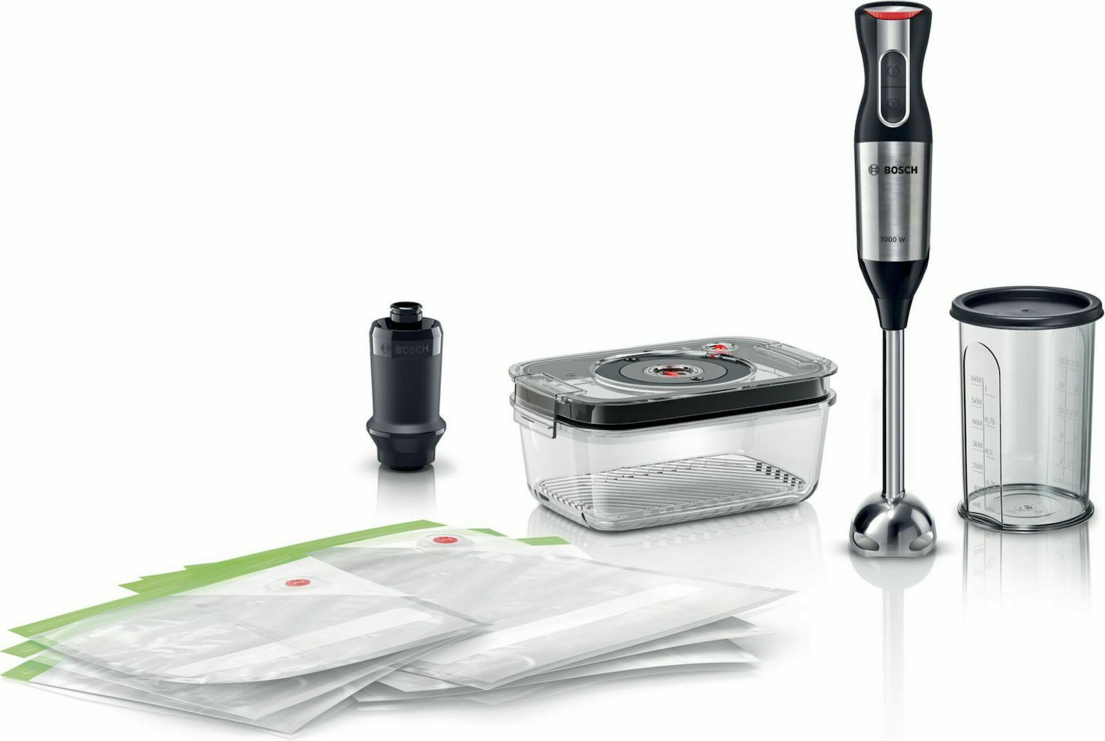 Bosch MS6CM61V2 Ραβδομπλέντερ με Ανοξείδωτη Ράβδο 1000W Μαύρο
