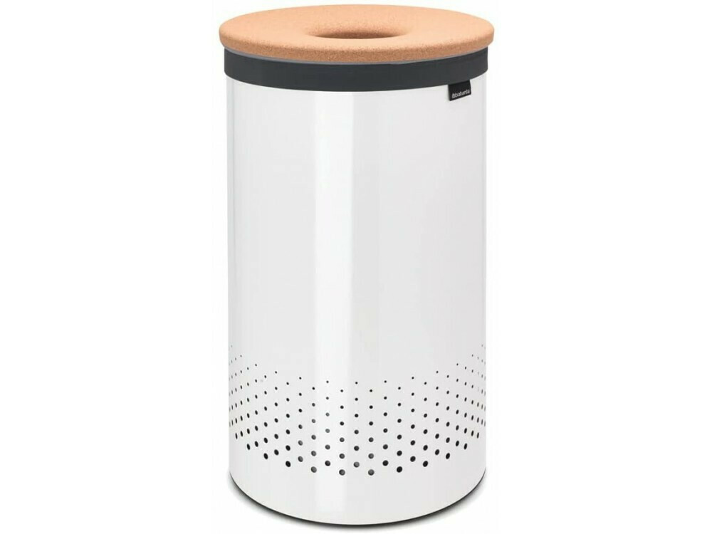 Brabantia Cork Καλάθι Απλύτων Μεταλλικό 30x30x63cm Λευκό