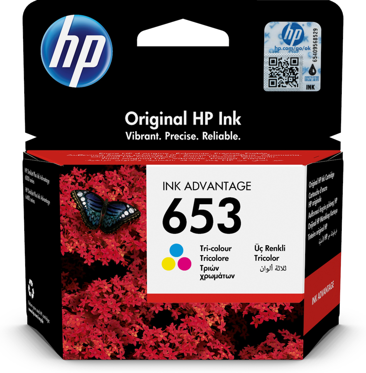 HP 653 Γνήσιο Μελάνι Εκτυπωτή InkJet