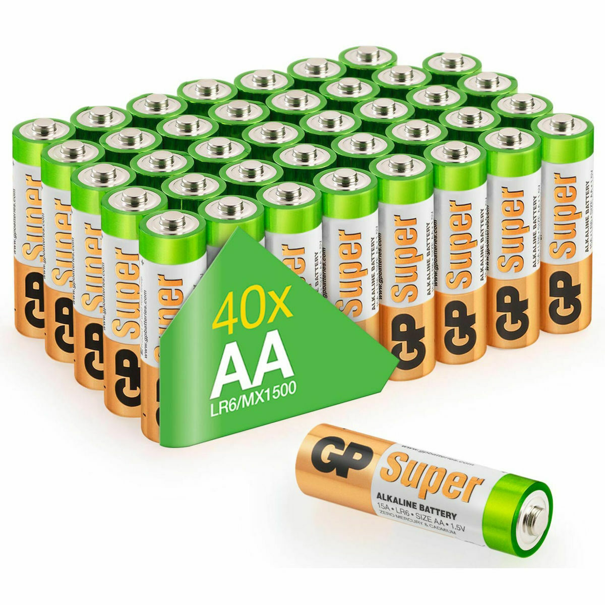 GP Batteries Super 030E15AS40-2 AA 1.5V 40τμχ 030E15AS40-2