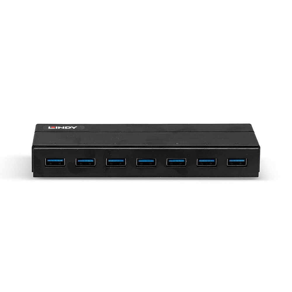Lindy USB 3.0 Hub 7 Θυρών με σύνδεση USB-A & Θύρα Φόρτισης και Εξωτερική Παροχή Ρεύματος - Image 5