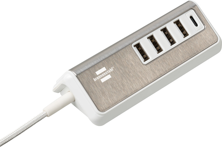 Brennenstuhl USB 2.0 Hub 5 Θυρών με σύνδεση USB-A Ασημί - Image 2