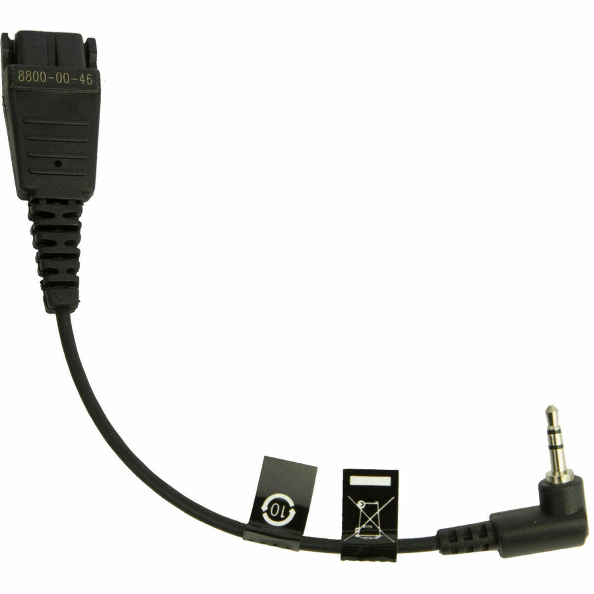 Jabra Quick Disconnect To 2.5mm- 0.15m Μαύρο (8800-00-46)