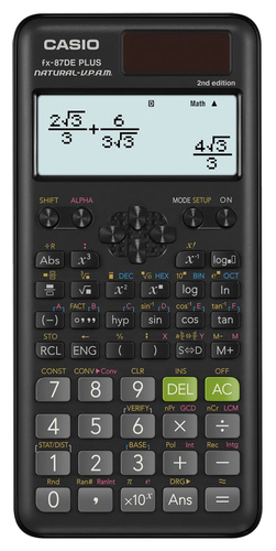 Casio FX-87DE Plus 2nd Edition Αριθμομηχανή Επιστημονική σε Μαύρο Χρώμα FX-87DE Plus 2nd Edition