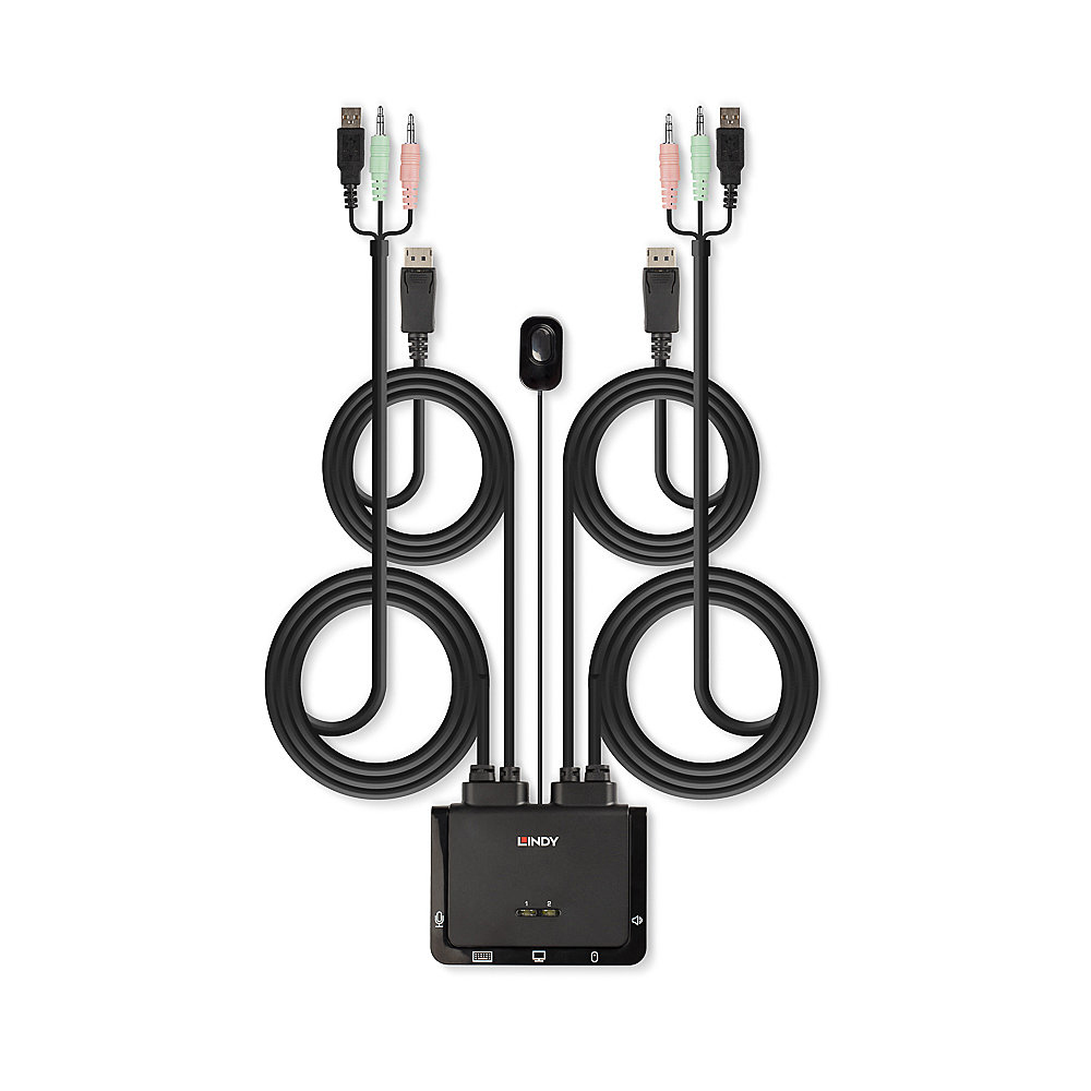 Lindy KVM Switch DisplayPort 1.2 USB 2.0 Audio - Image 3