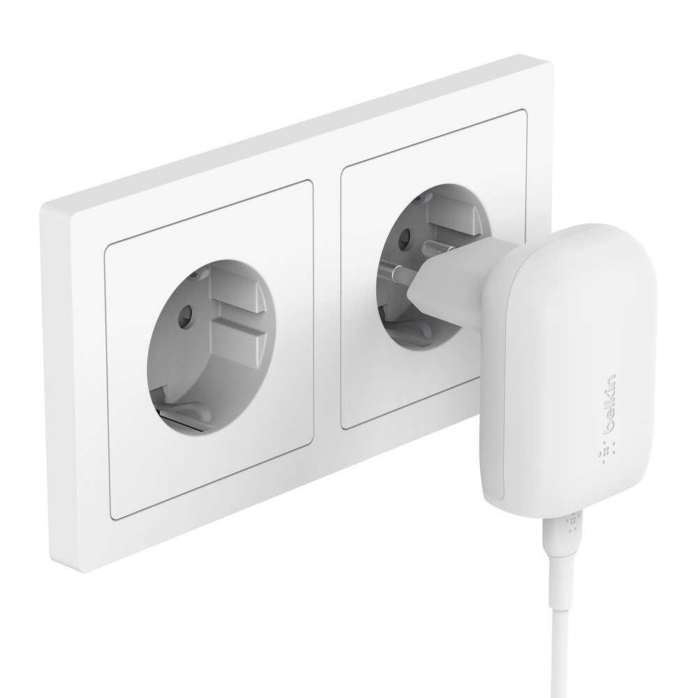 Belkin Φορτιστής με Θύρα USB-C και Καλώδιο USB-C - USB-C 30W Power Delivery Λευκός (Boost Charge) - Image 4