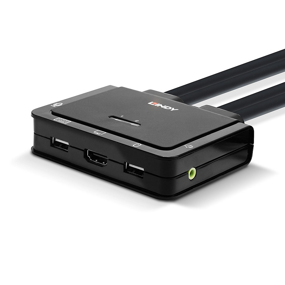 Lindy 2 Port HDMI 2.0 18G USB 2.0 Audio