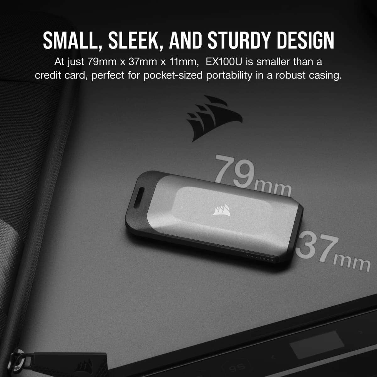 Corsair EX100U USB-C Εξωτερικός SSD 2.0TB 2.5" Μαύρο - Image 4