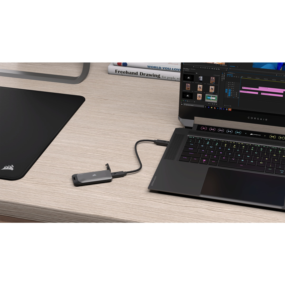 Corsair EX100U USB-C Εξωτερικός SSD 2.0TB 2.5" Μαύρο - Image 6