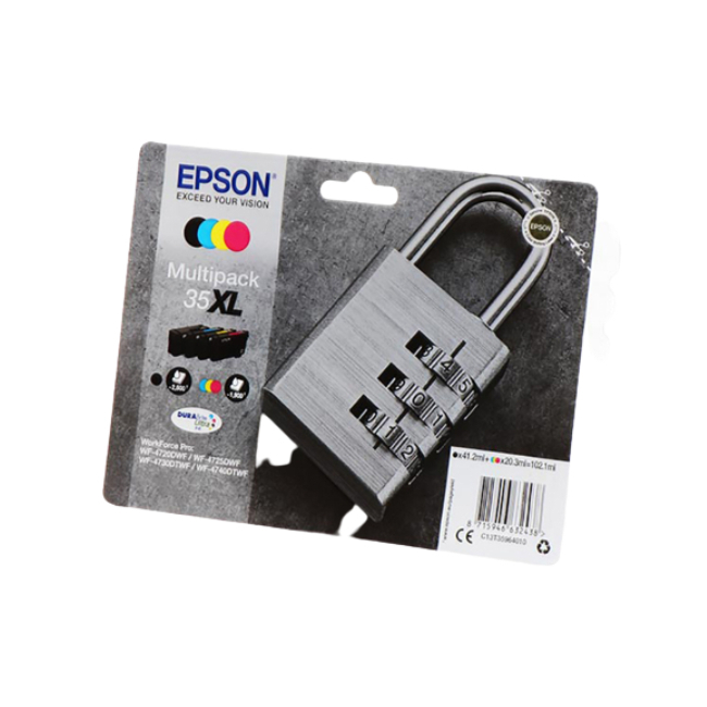 Epson 35XL Γνήσιο Πακέτο 4 Μελανιών Εκτυπωτή InkJet Κίτρινο / Κυανό / Ματζέντα / Μαύρο (C13T35964010) - Image 3