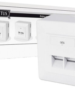 Alternative view of Digitus Εξωτερική Μονή Πρίζα Δικτύου RJ45 Τύπου Cat6 σε Λευκό Χρώμα DN-9006/B5-N