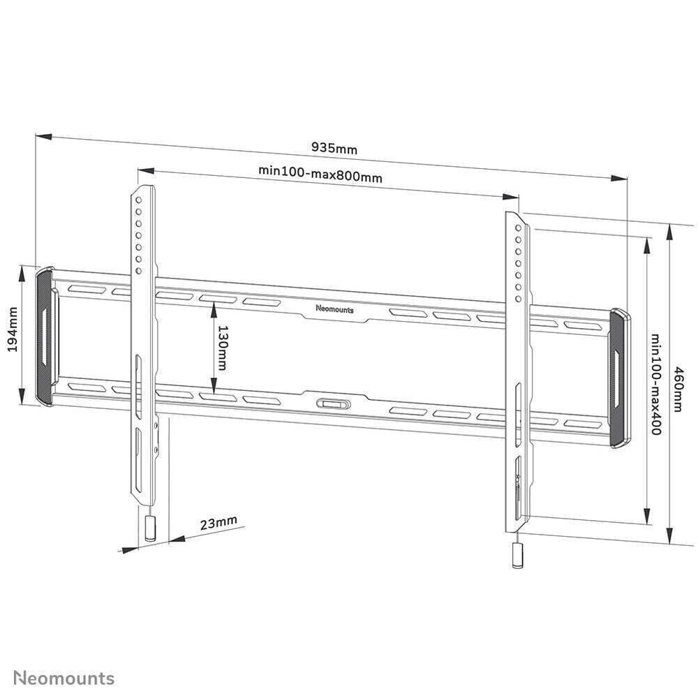 Neomounts WL30-550BL18 NEOWL30-550BL18 Βάση Τηλεόρασης Τοίχου έως 86" και 70kg - Image 5