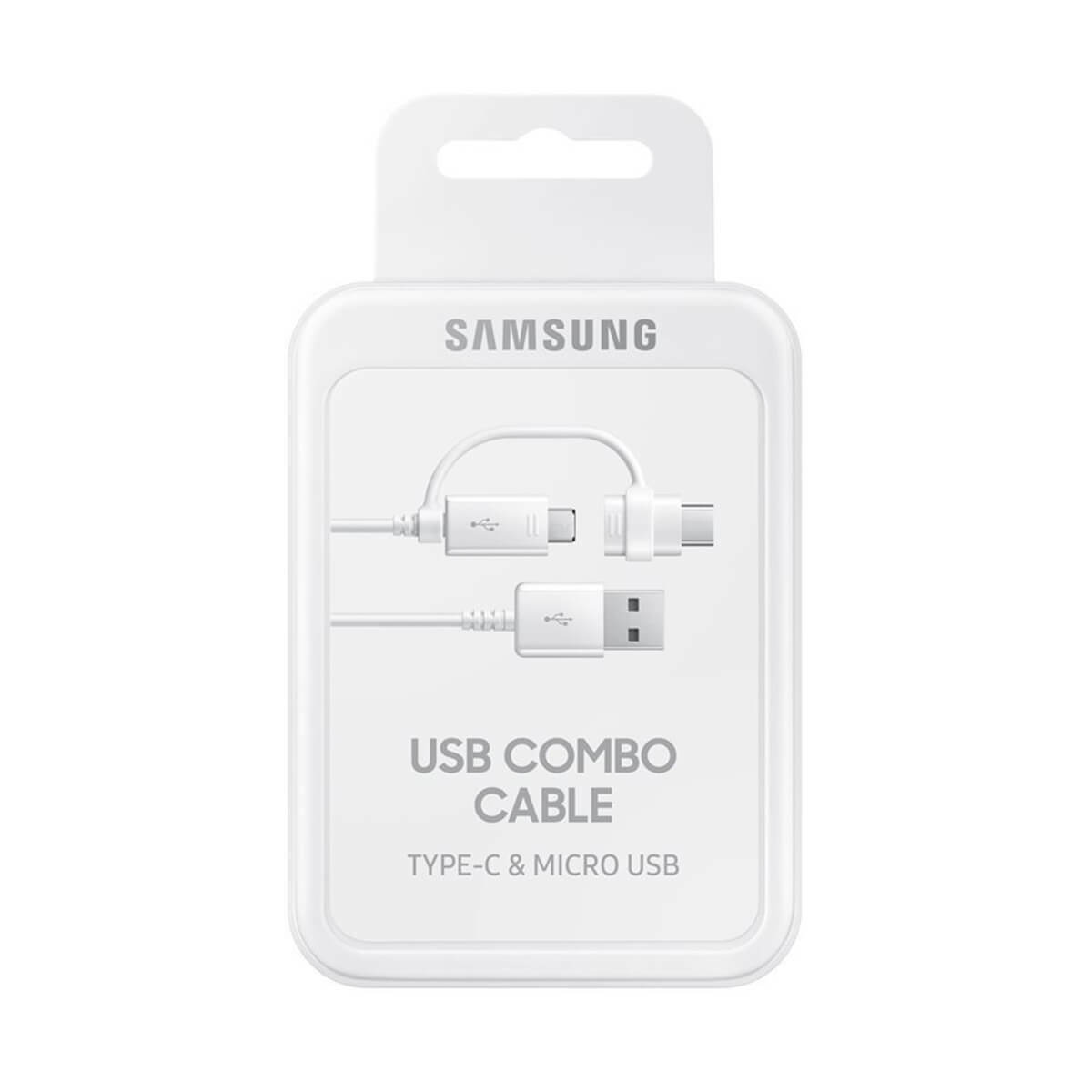 Samsung Regular USB to micro USB / Type-C Cable 3A Λευκό 1.5m (EP-DG930DWEGWW)
