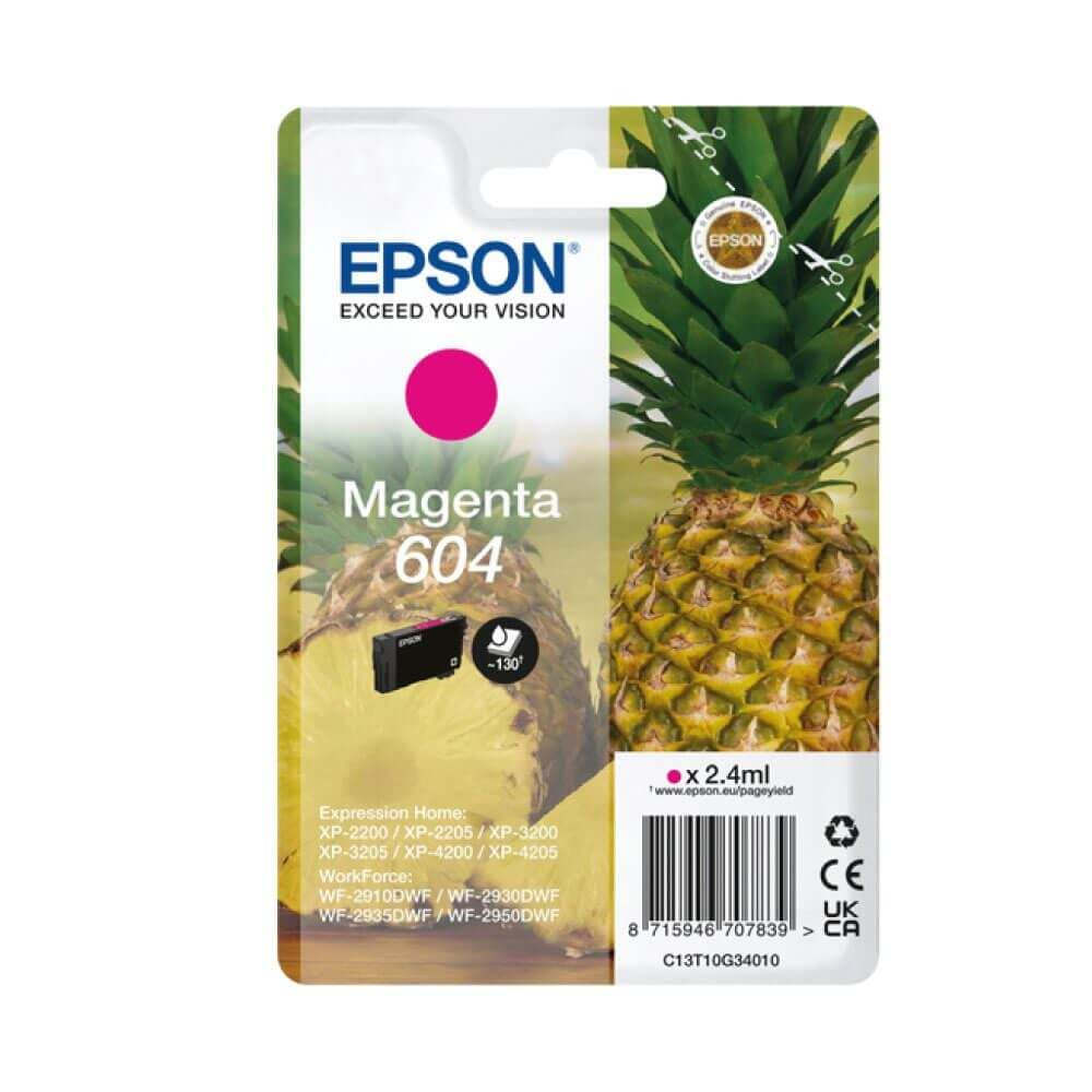 Epson 604 Γνήσιο Μελάνι Εκτυπωτή InkJet Ματζέντα (C13T10G34010)