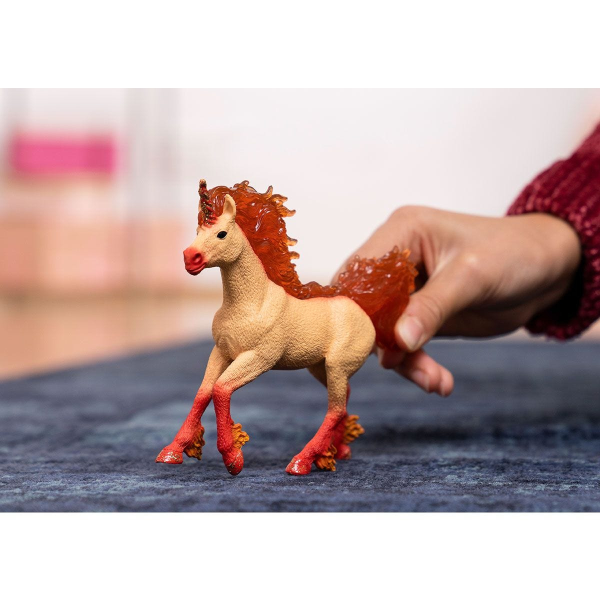 Schleich-S Παιχνίδι Μινιατούρα Elementa Fire Unicorn Stallion Bayala για 5-12 Ετών - Image 4