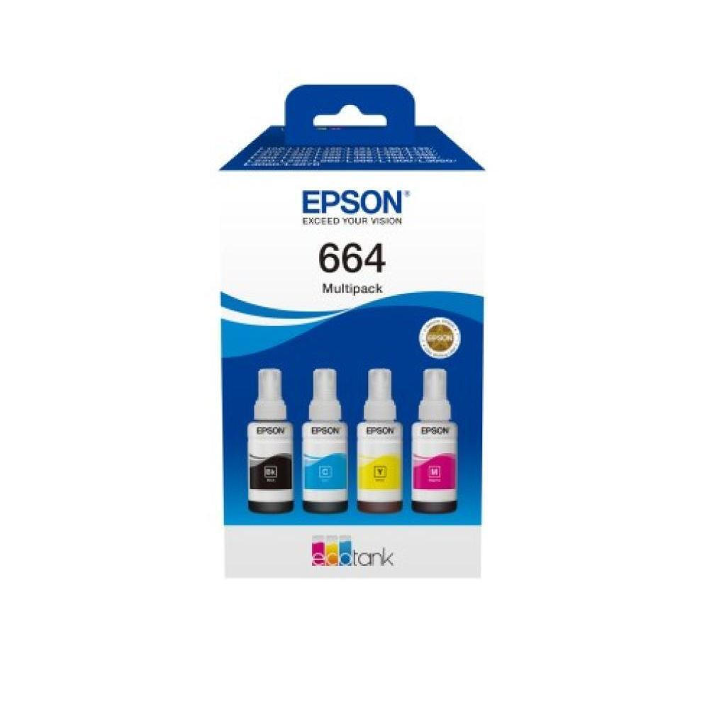 Epson 664 Γνήσιο Πακέτο 4 Μελανιών Εκτυπωτή InkJet Κίτρινο / Κυανό / Ματζέντα / Μαύρο (C13T664640) - Image 3
